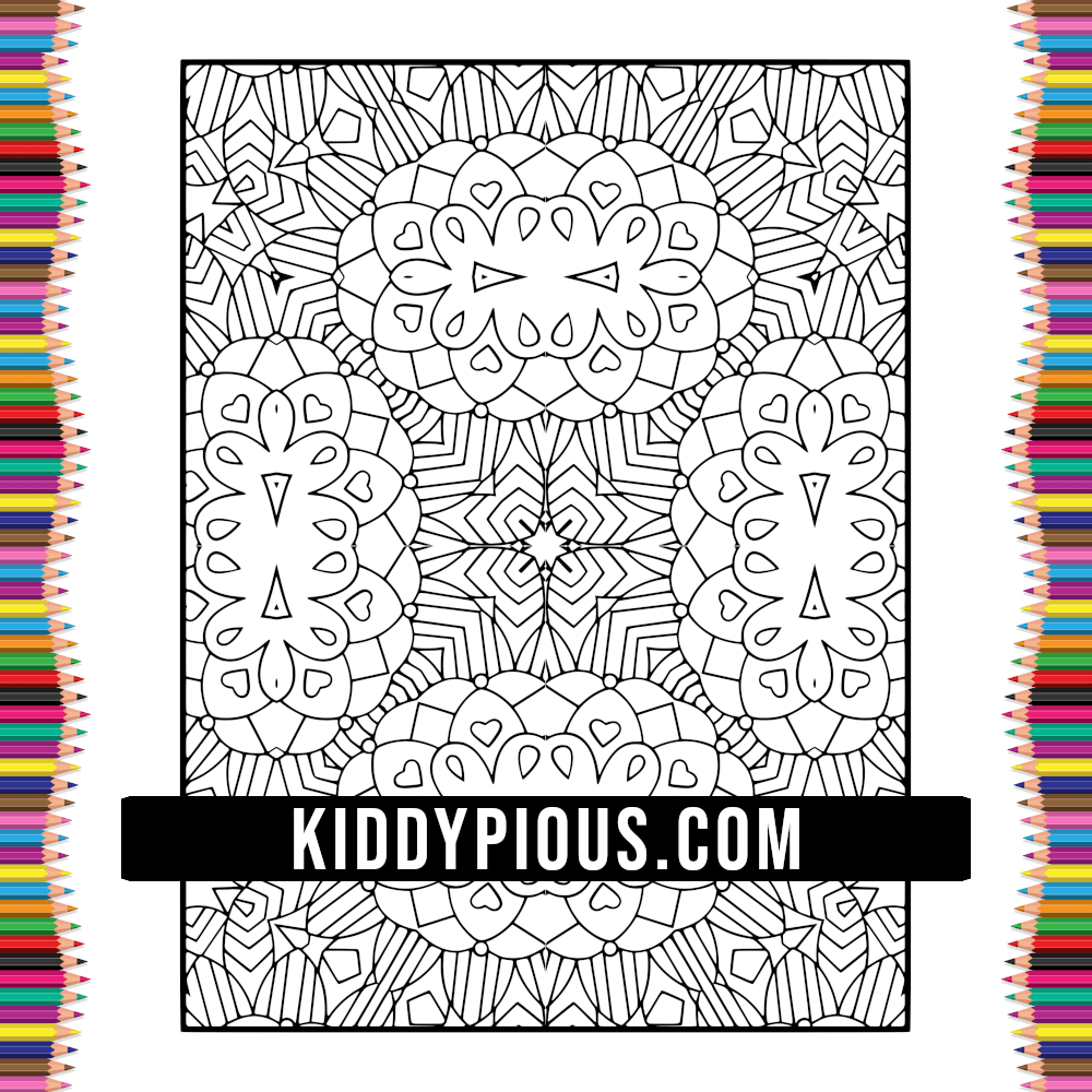 Coloriage Valentine Motifs Adults