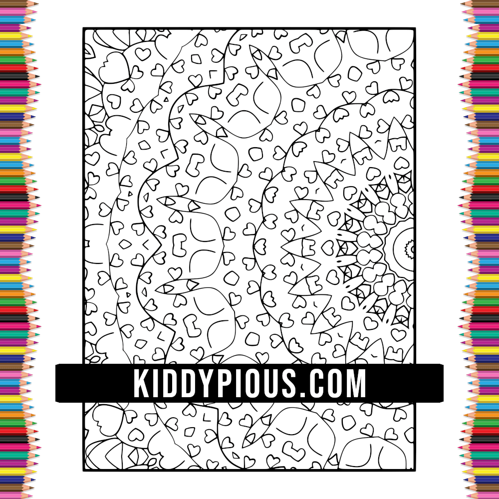 Coloriage Valentine Motifs Adults