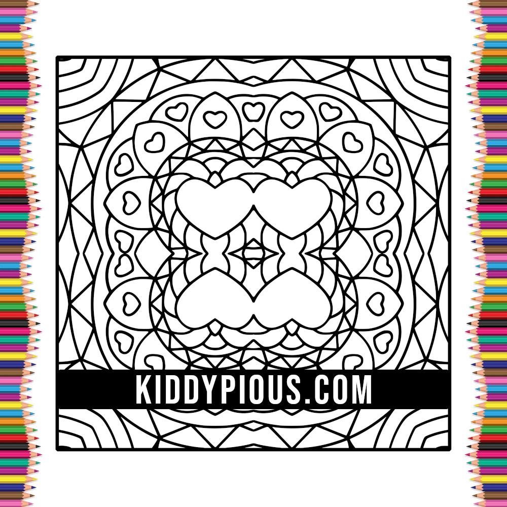 Coloriage Valentine Motifs Enfants