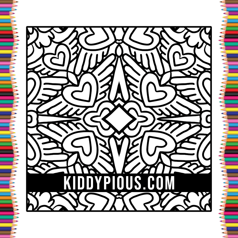 Coloriage Valentine Motifs Enfants