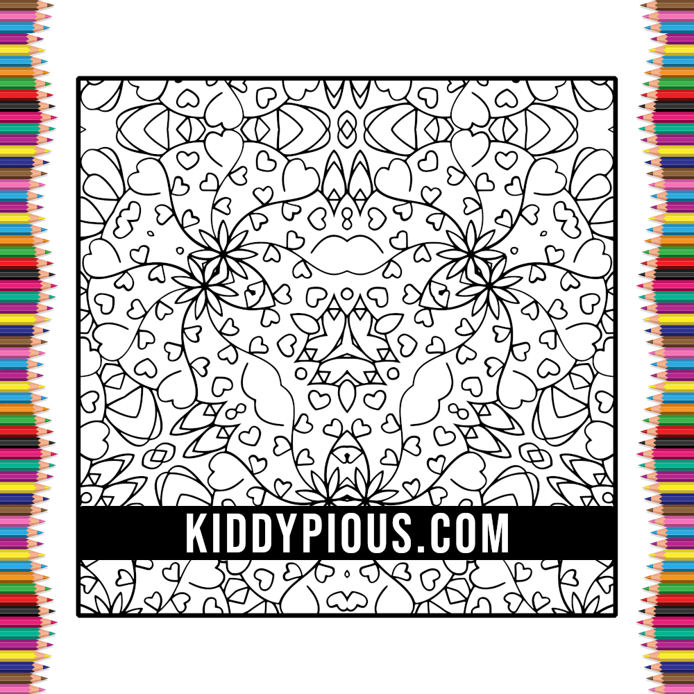 Coloriage Valentine Motifs Enfants