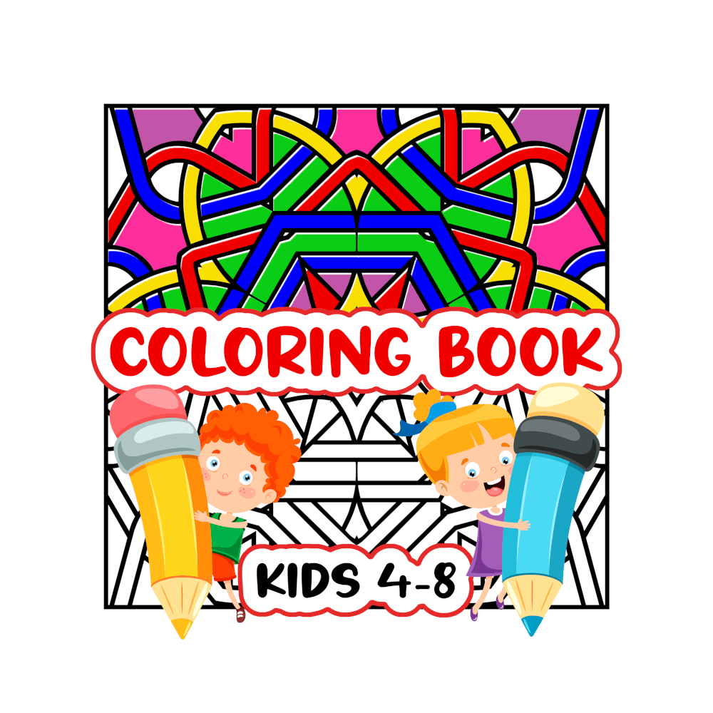 Geometric Patterns Coloring Book for Kids Ages 4-8