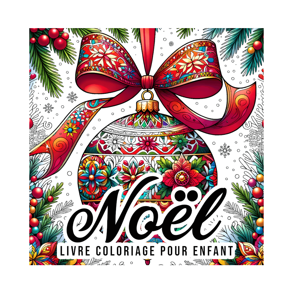 Livre De Coloriage d'Ornements De Noël Enfants & Ados