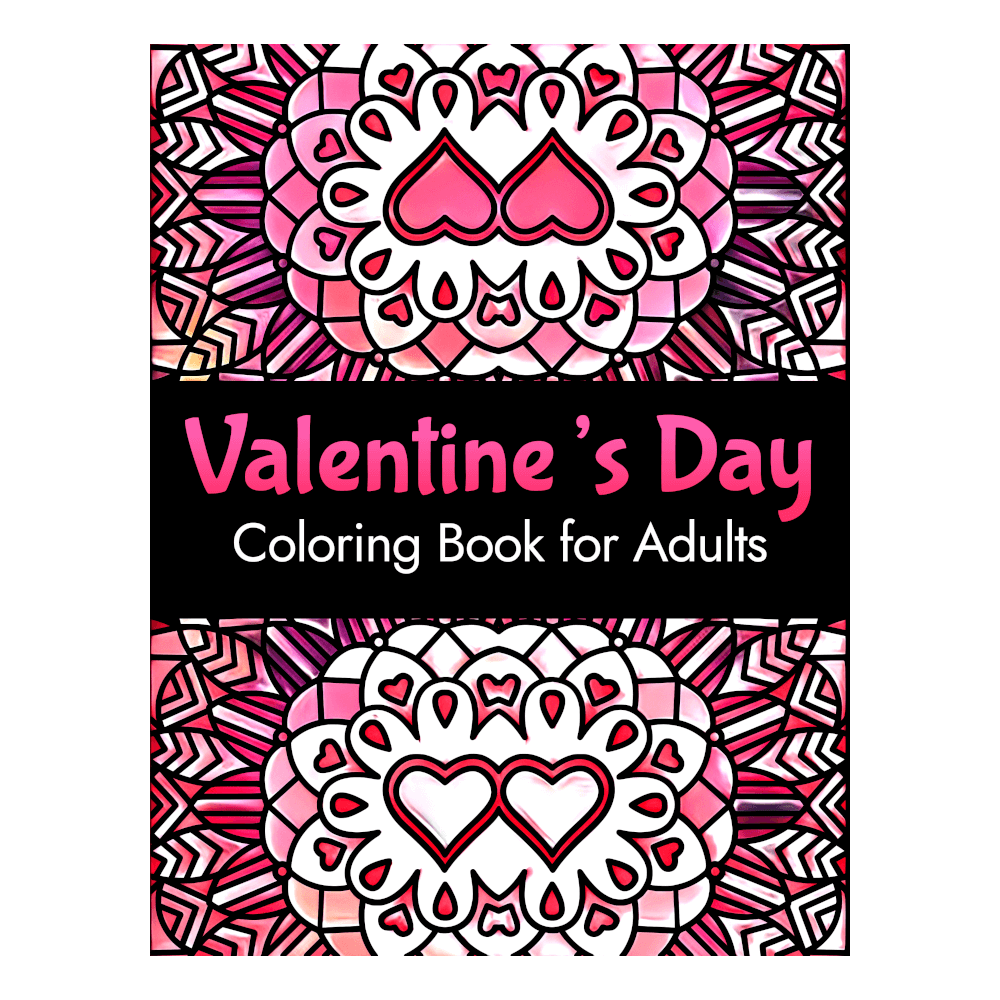 Valentine's Day Geometric Patterns Coloring Book For Adults