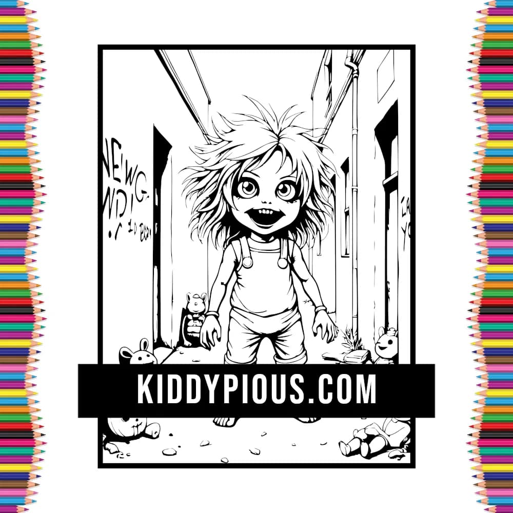 My Creepy Dolls Coloring Book Teens Adults 1