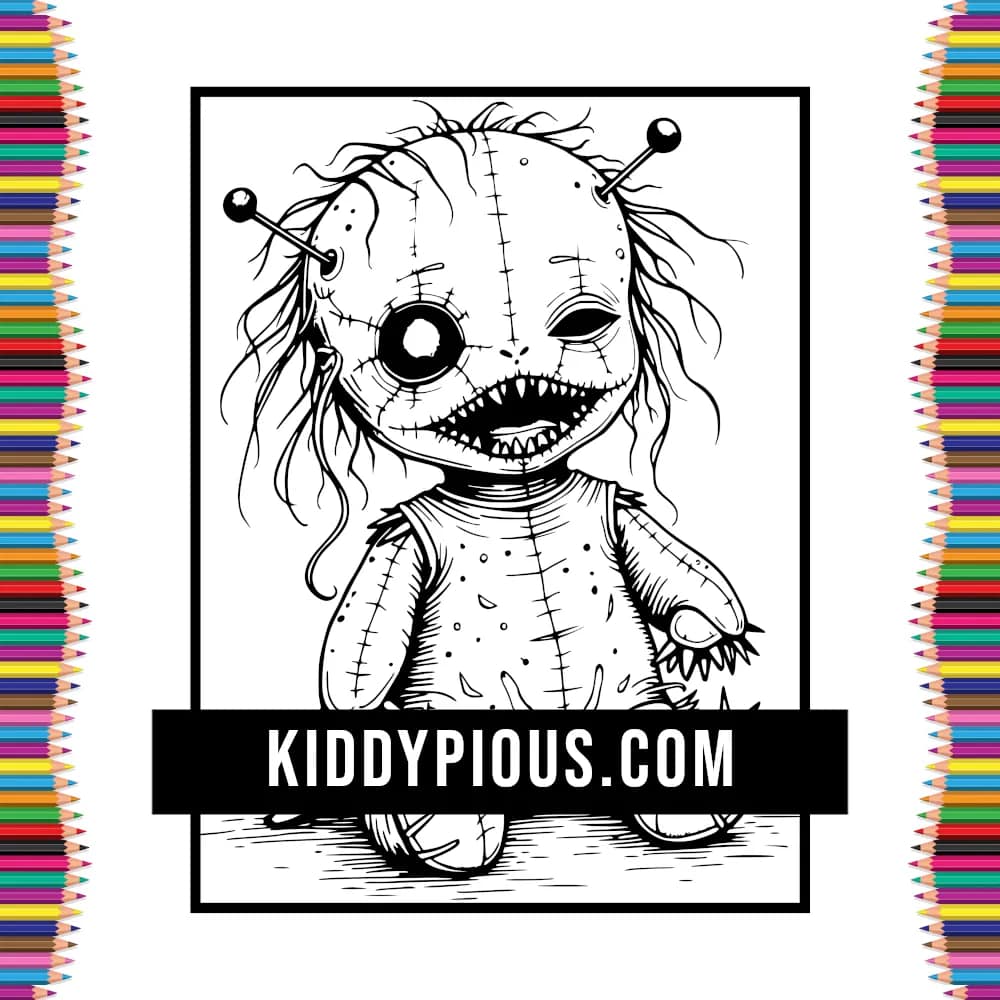 My Creepy Dolls Coloring Book Teens Adults 2