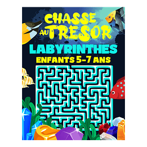 Chasse au Trésor Livre de Jeu Labyrinthes pour Enfant 5 6 7 ans