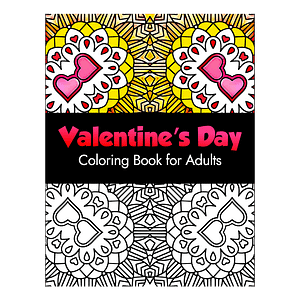 Geometric Patterns Coloring Book For Adult Valentine's Day