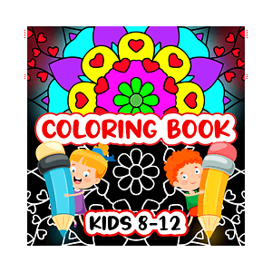 Valentine’s Geometric Patterns Coloring Book for Kids Ages 8-12