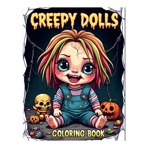My Creepy Dolls Coloring Book Teens Adults