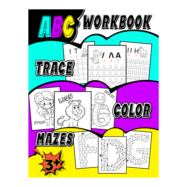 ABC Uppercase Activities Workbook for Toddlers and Kids 3-5 Years Old