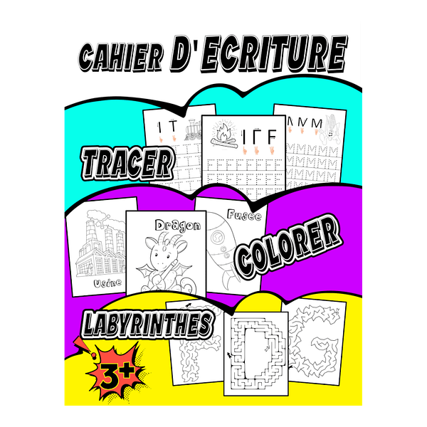 Cahier d'Ecriture Maternelle Apprendre à Tracer Les Lettres Pour Enfants 3-5 Ans
