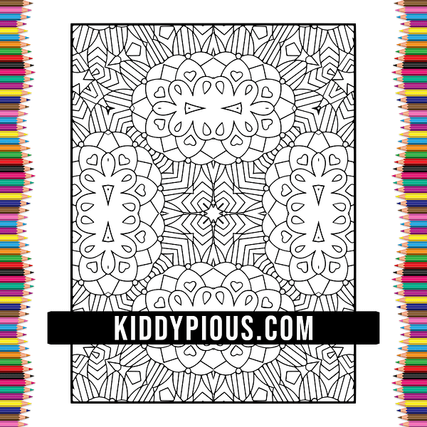 Coloriage Valentine Motifs Adults