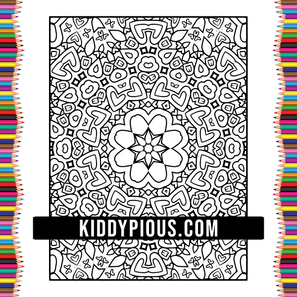 Coloriage Valentine Motifs Adults