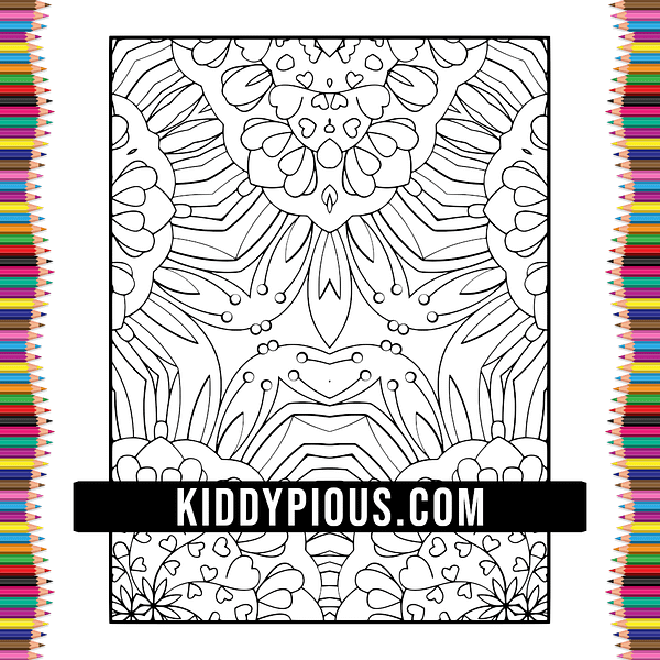Coloriage Valentine Motifs Adults
