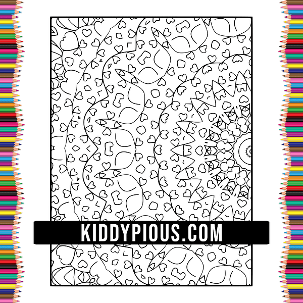 Coloriage Valentine Motifs Adults