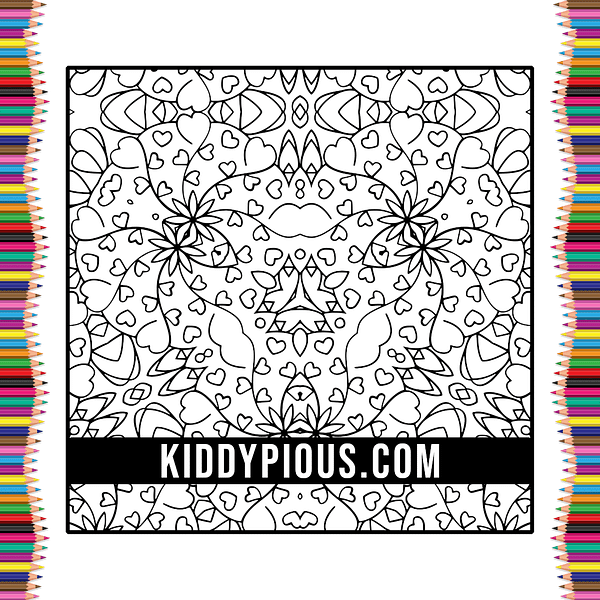Coloriage Valentine Motifs Enfants