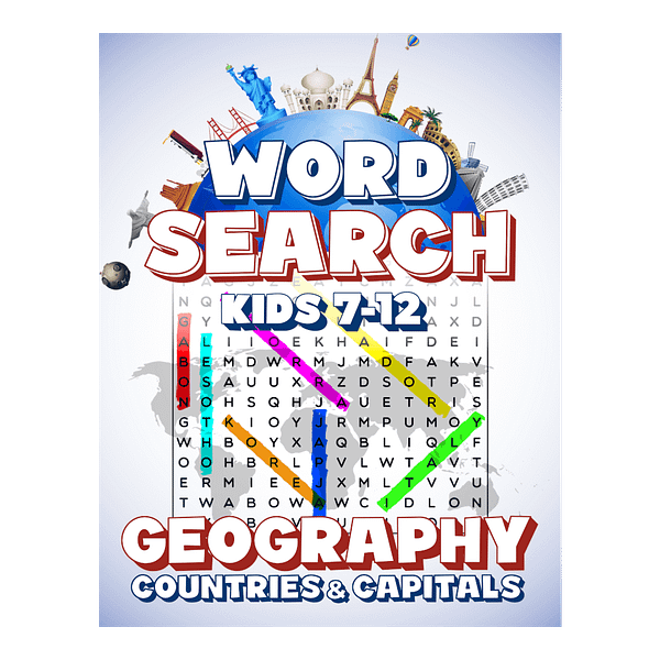 Word Search Kids 7-12 Geography