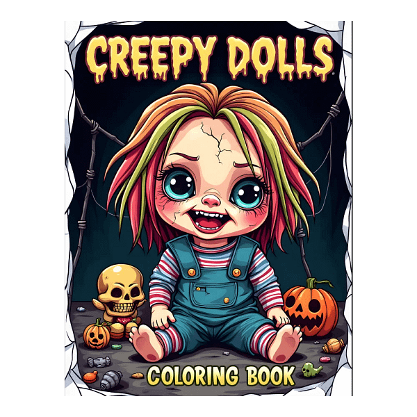 My Creepy Dolls Coloring Book Teens Adults