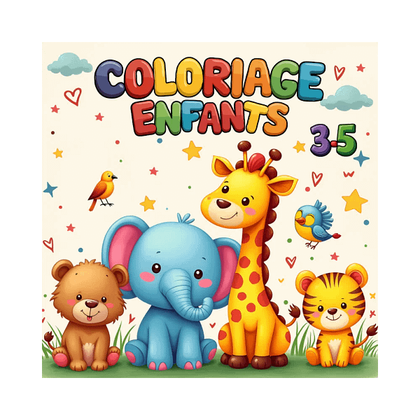 Livre Coloriage Animaux Enfants 3 4 5